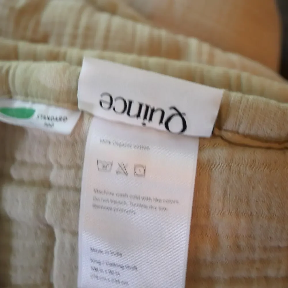Quince KING Cotton Gauze Dream Quilt + Shams DUNE TAN 100% Organic NEW